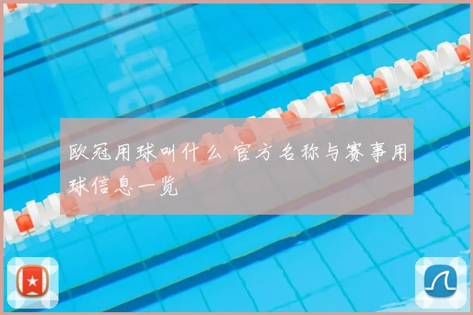 欧冠用球叫什么 官方名称与赛事用球信息一览